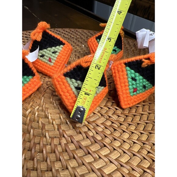 5 Handmade Plastic Monster Halloween Treat Containers , Boo Bags, Spooky - Picture 4 of 4